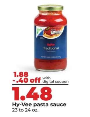 Hy-Vee pasta sauce