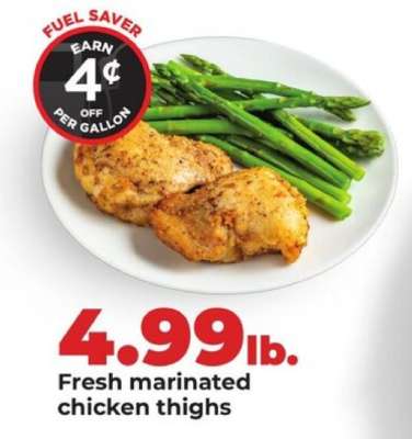 Fresh marinated chicken thighs