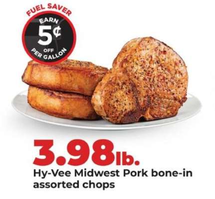 Hy-Vee Midwest Pork bone-in assorted chops
