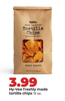 Hy-Vee freshly made tortilla chips