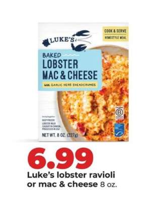 Luke's lobster ravioli or mac & cheese