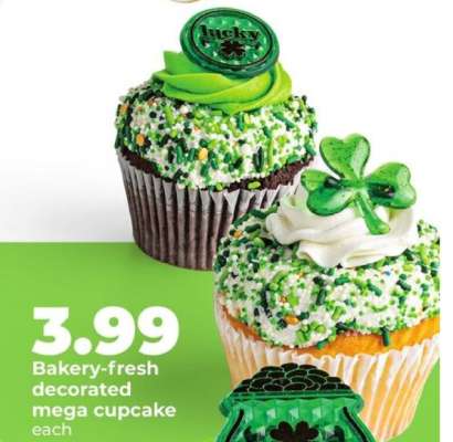 Bakery-fresh decorated mega cupcake