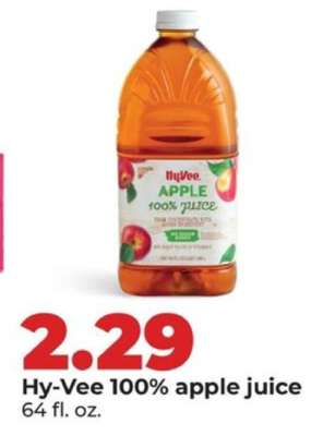 Hy-Vee 100% apple juice