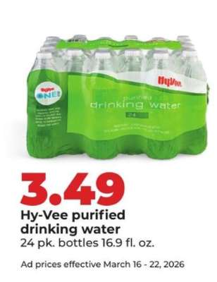 Hy-Vee purified drinking water