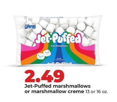 Jet-Puffed marshmallows or marshmallow creme