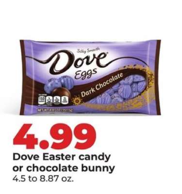 Dove Easter candy or chocolate bunny