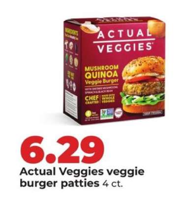 Actual Veggies Veggie Burger Patties