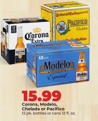 Corona, Modelo, Chelada or Pacifico