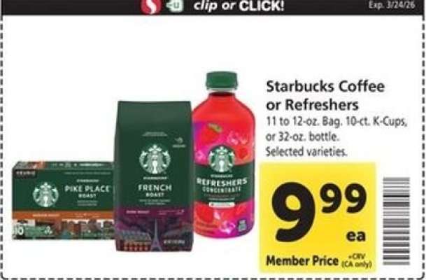 Starbucks Coffee or Refreshers