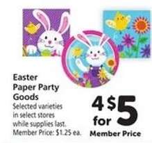 Easter Paper Party Goods