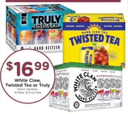 White Claw, Twisted Tea or Truly