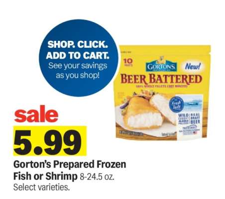 Gorton's Prepared Frozen Fish or Shrimp*