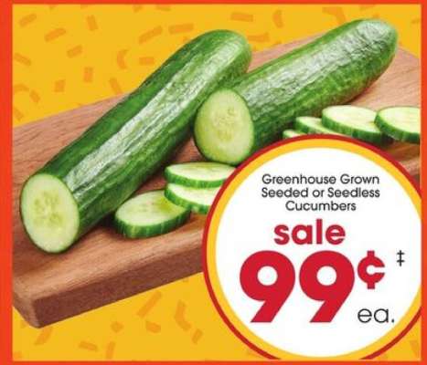Greenhouse Grown Seeded or Seedless Cucumbers