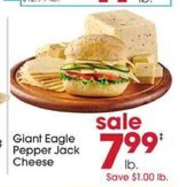 Giant Eagle Pepper Jack Cheese
