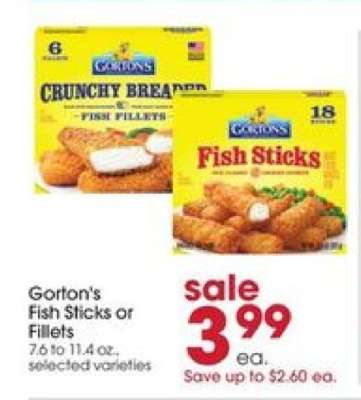 Gorton's Fish Sticks or Fillets