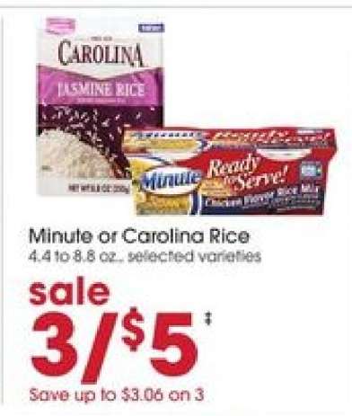 Minute or Carolina Rice