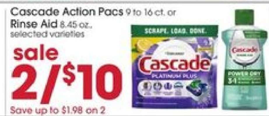 Cascade Action Pacs or Rinse Aid