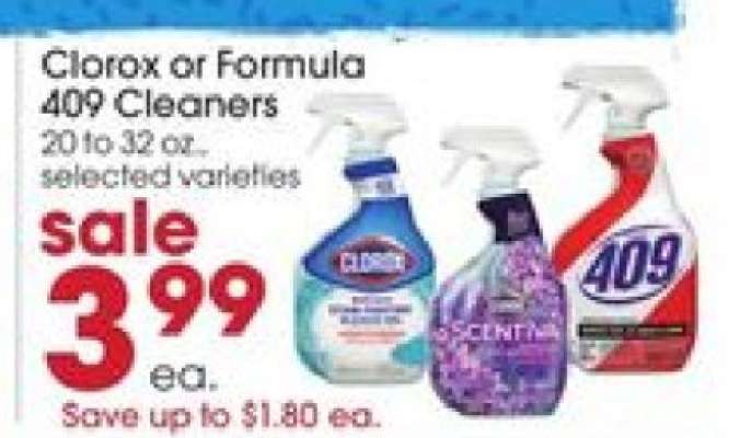 Clorox or Formula 409 Cleaners