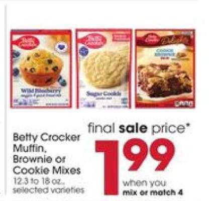 Betty Crocker Muffin, Brownie or Cookie Mixes