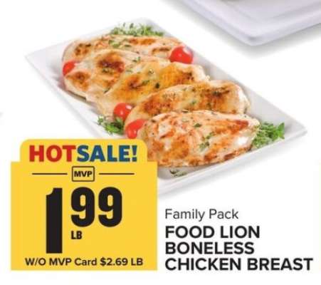Food Lion Boneless Chicken Breast