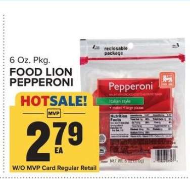 Food Lion Pepperoni