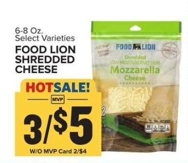Food Lion Shredded Cheese