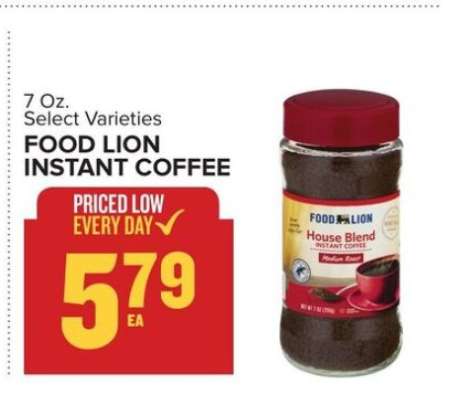 FOOD LION INSTANT COFFEE