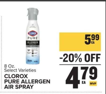 Clorox Pure Allergen Air Spray