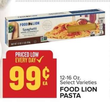 Food Lion Pasta