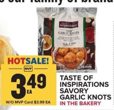 TASTE OF INSPIRATIONS SAVORY GARLIC KNOTS