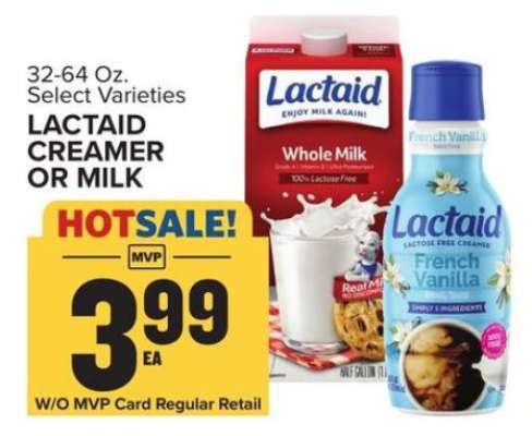 Lactaid Creamer or Milk
