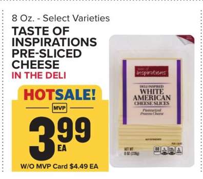 Taste of Inspirations Pre-Sliced Cheese