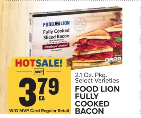 Food Lion Fully Cooked Bacon