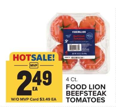 FOOD LION BEEFSTEAK TOMATOES