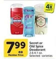 Secret or Old Spice Deodorant