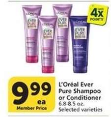 L' Oréal Ever Pure Shampoo or Conditioner