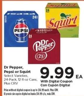 Dr Pepper, Pepsi or Squirt
