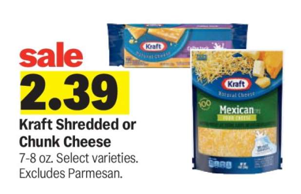 Kraft Shredded or Chunk Cheese*