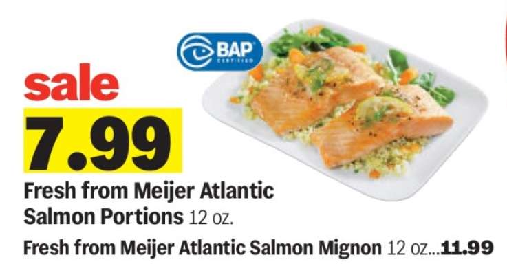 Fresh from Meijer Atlantic Salmon Portions