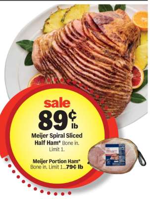Meijer Spiral Sliced Half Ham