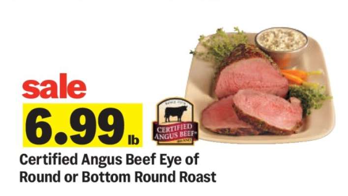 Certified Angus Beef Eye of Round or Bottom Round Roast
