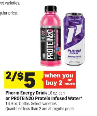 Phorm Energy Drink or PROTEIN2O Protein Infused Water