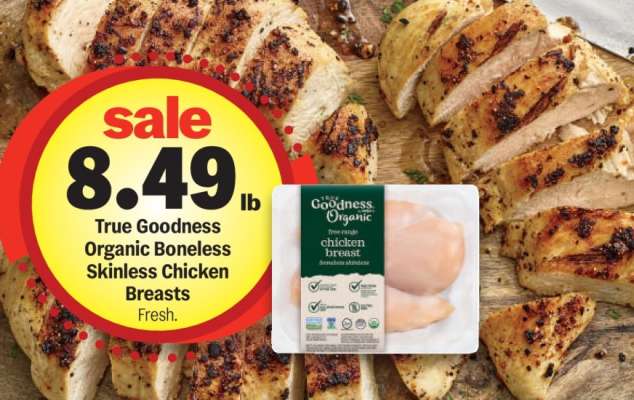 True Goodness Organic Boneless Skinless Chicken Breasts
