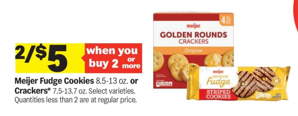 Meijer Fudge Cookies or Crackers