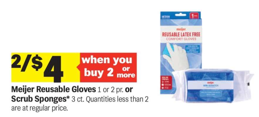 Meijer Reusable Gloves or Scrub Sponges