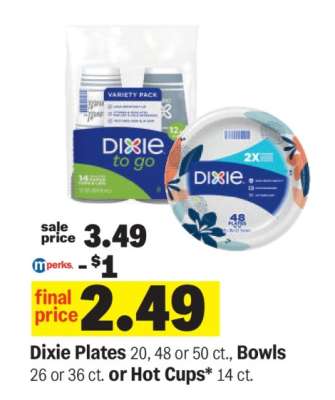 Dixie Plates, Bowls or Hot Cups
