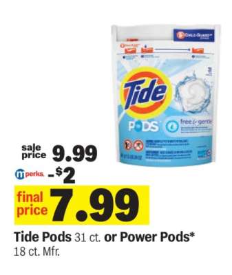 Tide Pods 31 ct. or Power Pods*