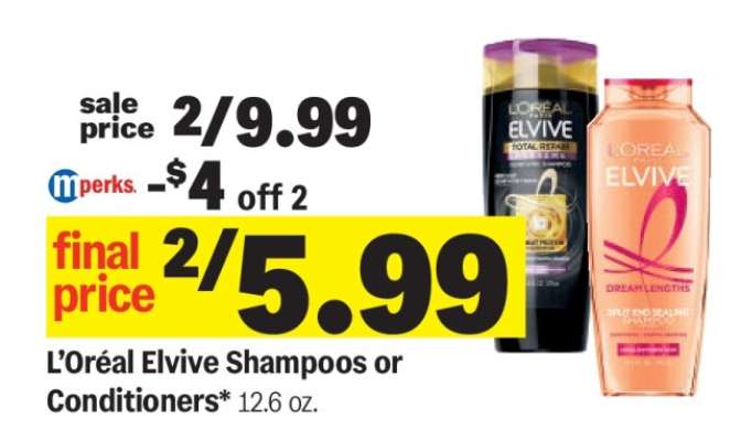 L'Oreal Elvive Shampoos or Conditioners*