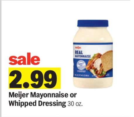 Meijer Mayonnaise or Whipped Dressing