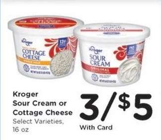 Kroger Sour Cream or Cottage Cheese
